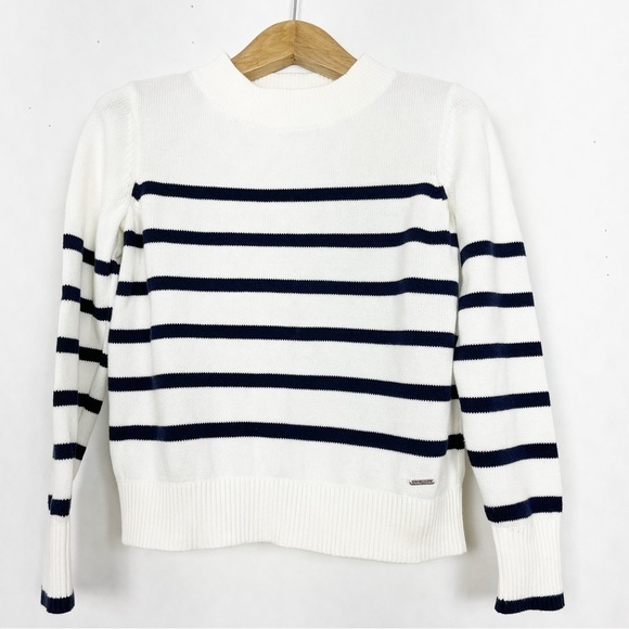Nautica Sweaters - 🛥️NWOT NAUTICA Striped Crewneck Cotton Sweater Small‎
